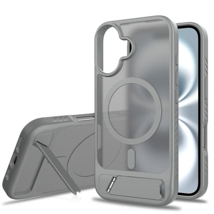Frosted Holder PC Hybrid TPU MagSafe Phone Case, For iPhone 16, For iPhone 15 Pro Max, For iPhone 15 Pro, For iPhone 15 Plus