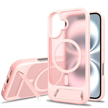 Frosted Holder PC Hybrid TPU MagSafe Phone Case, For iPhone 16, For iPhone 15 Pro Max, For iPhone 15 Pro, For iPhone 15 Plus