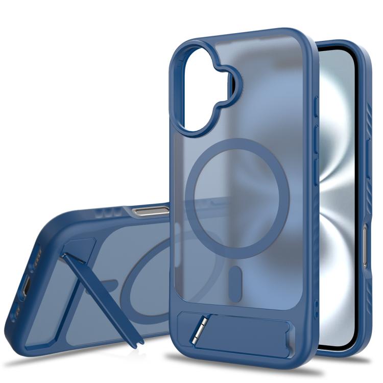 Frosted Holder PC Hybrid TPU MagSafe Phone Case, For iPhone 16, For iPhone 15 Pro Max, For iPhone 15 Pro, For iPhone 15 Plus