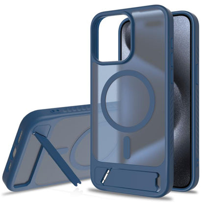 Frosted Holder PC Hybrid TPU MagSafe Phone Case, For iPhone 16, For iPhone 15 Pro Max, For iPhone 15 Pro, For iPhone 15 Plus