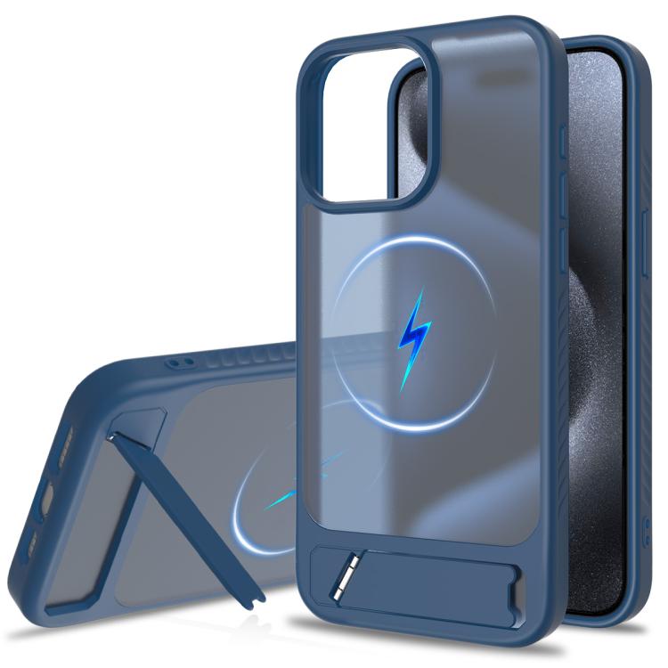 Frosted Holder PC Hybrid TPU MagSafe Phone Case, For iPhone 16, For iPhone 15 Pro Max, For iPhone 15 Pro, For iPhone 15 Plus