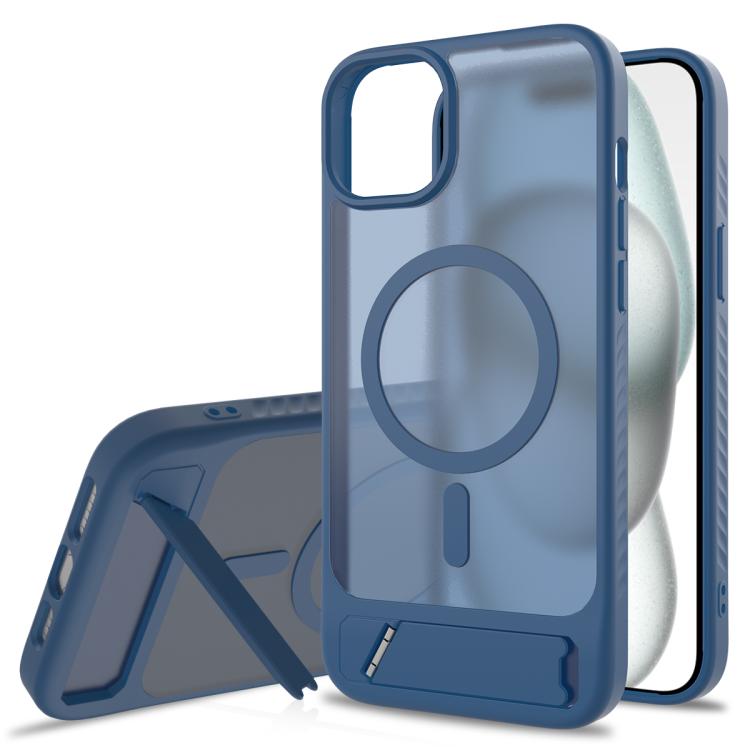 Frosted Holder PC Hybrid TPU MagSafe Phone Case, For iPhone 15, For iPhone 14 Plus, For iPhone 14, For iPhone 14 Pro