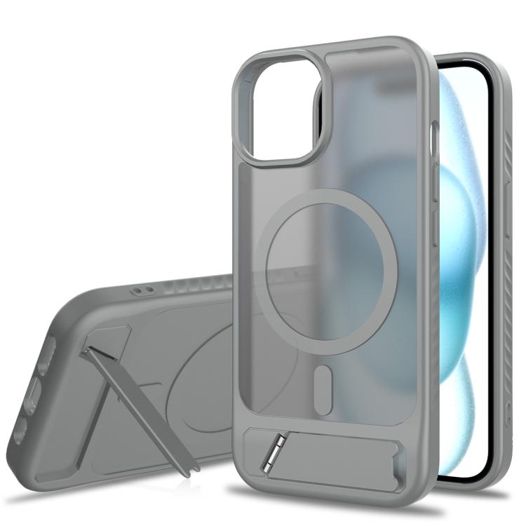 Frosted Holder PC Hybrid TPU MagSafe Phone Case, For iPhone 15, For iPhone 14 Plus, For iPhone 14, For iPhone 14 Pro