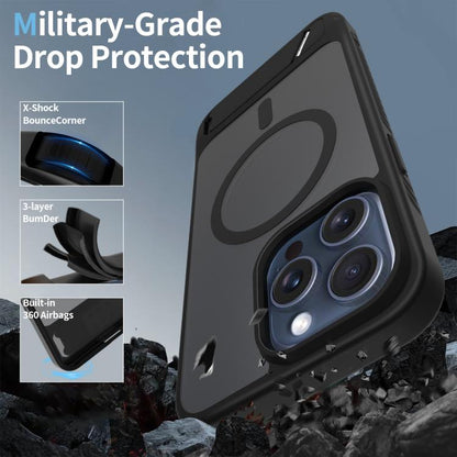 Frosted Holder PC Hybrid TPU MagSafe Phone Case, For iPhone 14 Pro Max, For iPhone 13 Pro Max, For iPhone 13 Pro, For iPhone 13