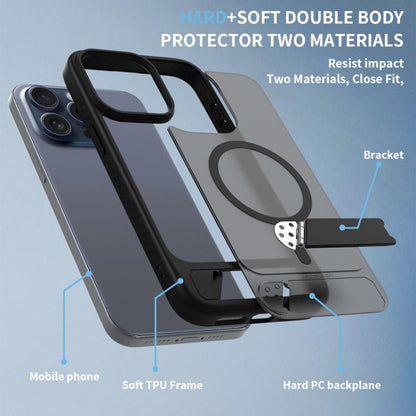 Frosted Holder PC Hybrid TPU MagSafe Phone Case, For iPhone 14 Pro Max, For iPhone 13 Pro Max, For iPhone 13 Pro, For iPhone 13