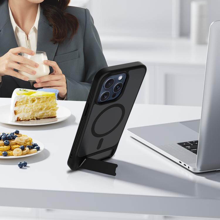 Frosted Holder PC Hybrid TPU MagSafe Phone Case, For iPhone 14 Pro Max, For iPhone 13 Pro Max, For iPhone 13 Pro, For iPhone 13