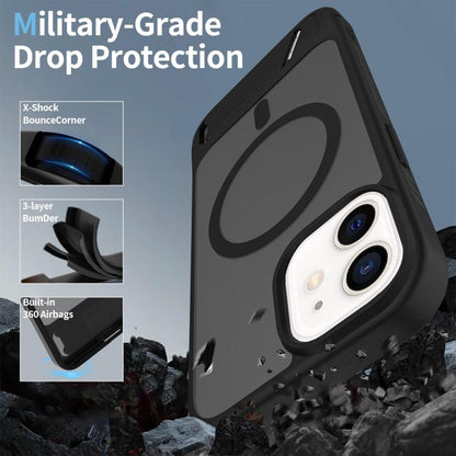 Frosted Holder PC Hybrid TPU MagSafe Phone Case, For iPhone 12, For iPhone 12 Pro Max, For iPhone 12 Pro