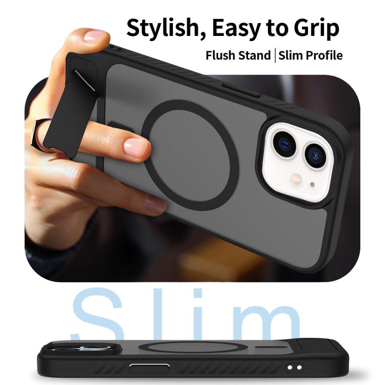 Frosted Holder PC Hybrid TPU MagSafe Phone Case, For iPhone 12, For iPhone 12 Pro Max, For iPhone 12 Pro