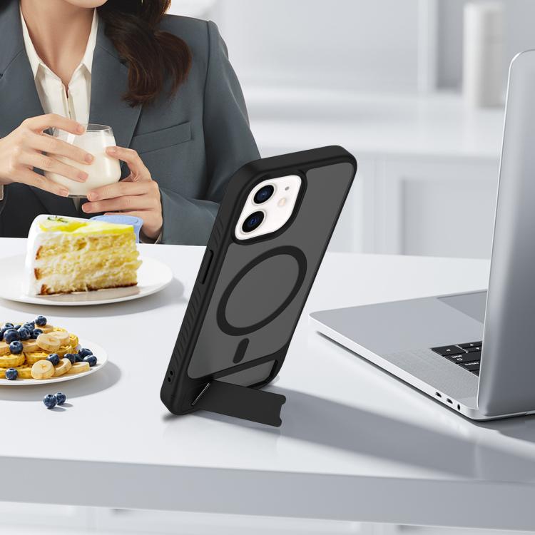 Frosted Holder PC Hybrid TPU MagSafe Phone Case, For iPhone 12, For iPhone 12 Pro Max, For iPhone 12 Pro