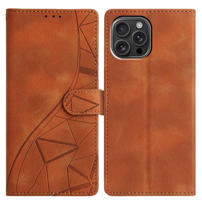 Triangles Embossed Leather Phone Case