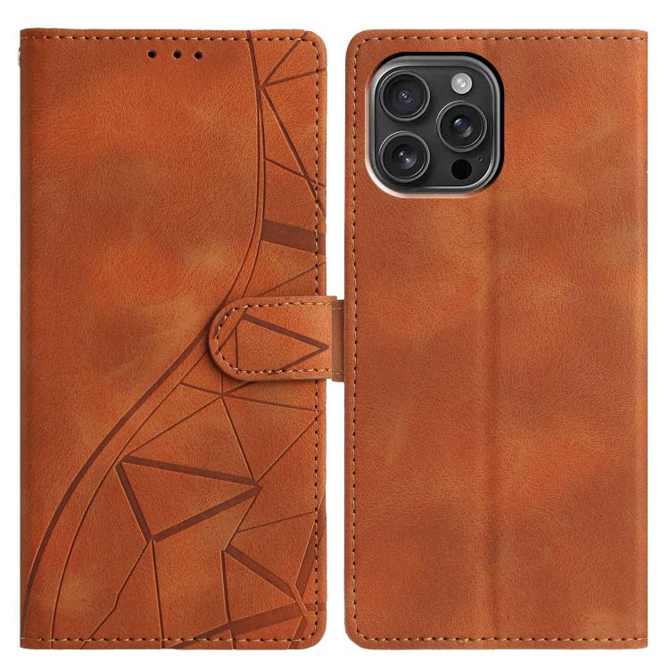 Triangles Embossed Leather Phone Case