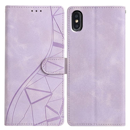 Triangles Embossed Leather Phone Case