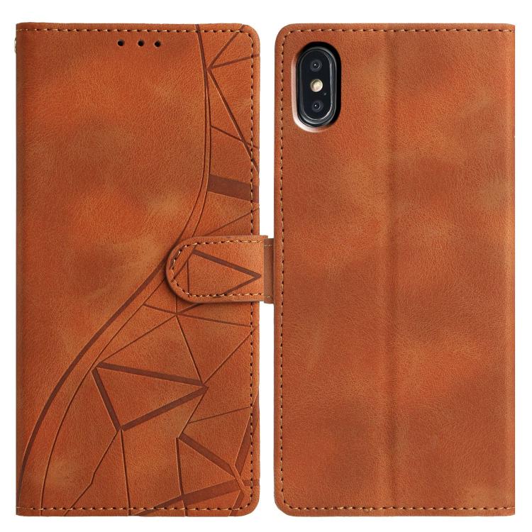 Triangles Embossed Leather Phone Case