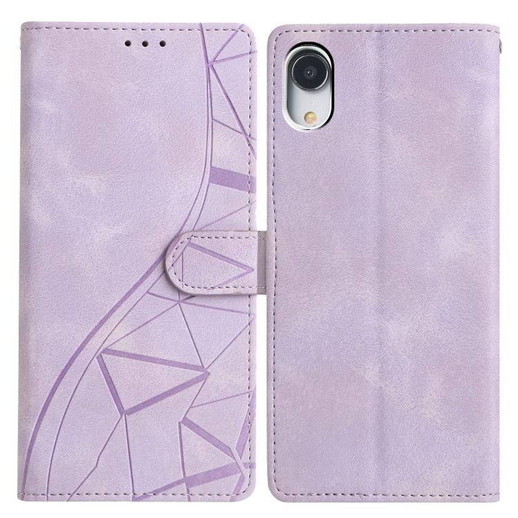 Triangles Embossed Leather Phone Case