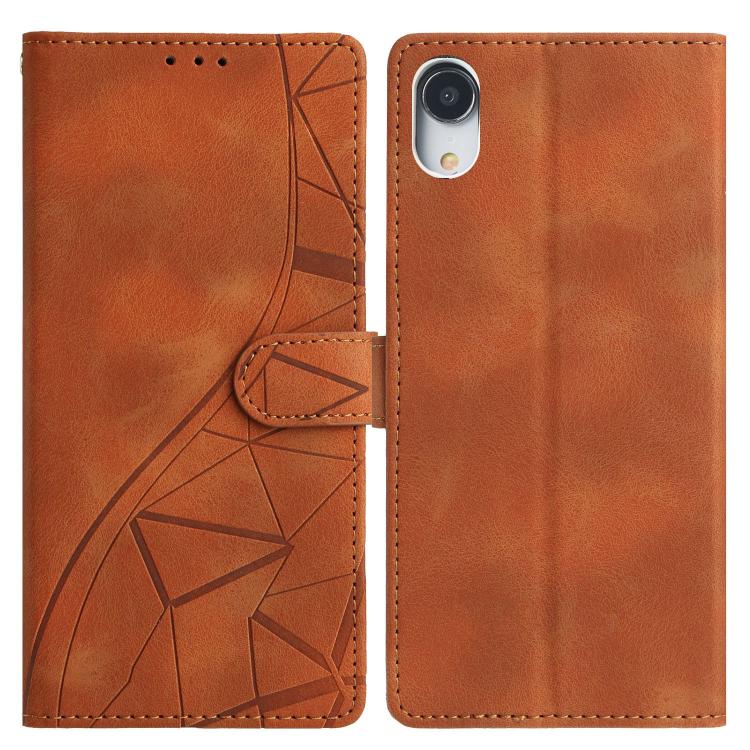 Triangles Embossed Leather Phone Case