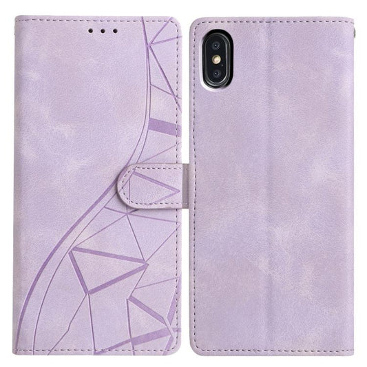 Triangles Embossed Leather Phone Case