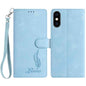 Skin Feel Embossed Feather Leather Phone Case, For iPhone XR, For iPhone XS Max, For iPhone 8 Plus / 7 Plus