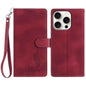 Skin Feel Embossed Feather Leather Phone Case, For iPhone 14 Pro, For iPhone 14 Pro Max, For iPhone SE 2022 / SE 2020 / 8 / 7