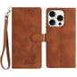 Skin Feel Embossed Feather Leather Phone Case, For iPhone 15 Pro Max, For iPhone 15 Pro, For iPhone 15 Plus
