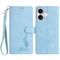 Skin Feel Embossed Feather Leather Phone Case
