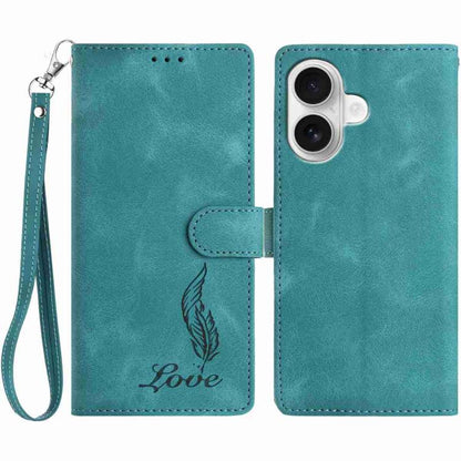 Skin Feel Embossed Feather Leather Phone Case