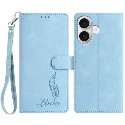 Skin Feel Embossed Feather Leather Phone Case