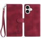 Skin Feel Embossed Feather Leather Phone Case