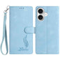 Skin Feel Embossed Feather Leather Phone Case
