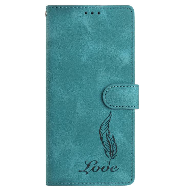 Skin Feel Embossed Feather Leather Phone Case
