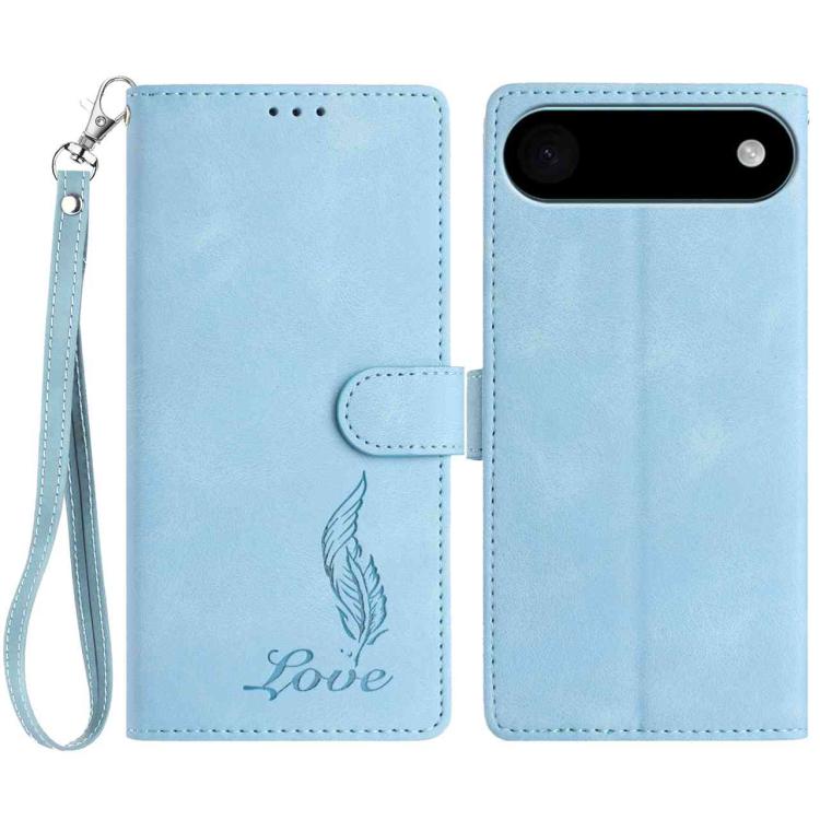 Skin Feel Embossed Feather Leather Phone Case