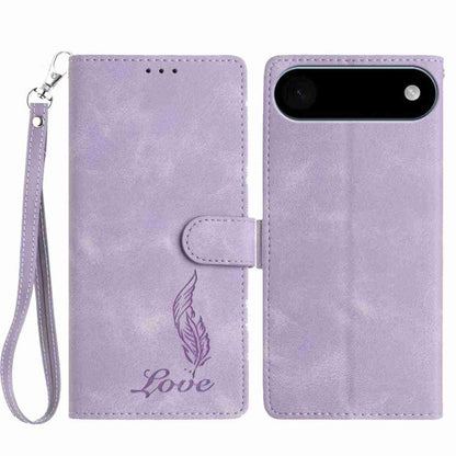 Skin Feel Embossed Feather Leather Phone Case