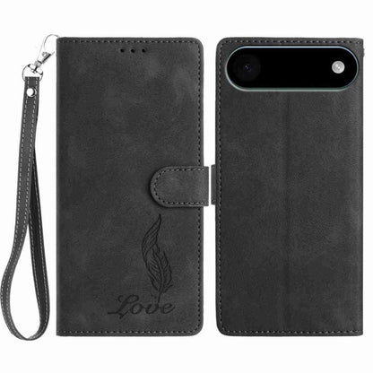 Skin Feel Embossed Feather Leather Phone Case