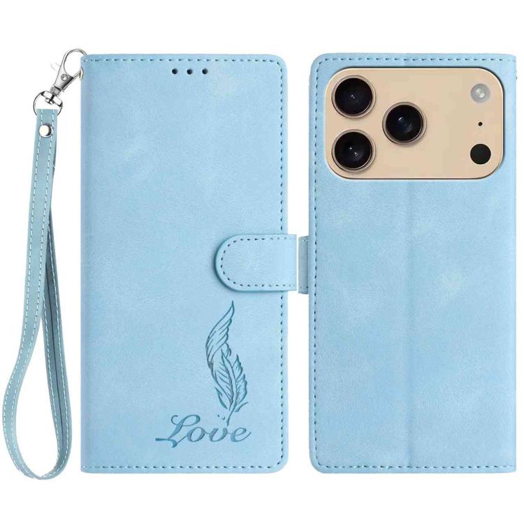 Skin Feel Embossed Feather Leather Phone Case