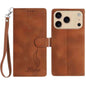 Skin Feel Embossed Feather Leather Phone Case, For iPhone 17e / 16e, For iPhone 17 Pro Max, For iPhone 17 Pro