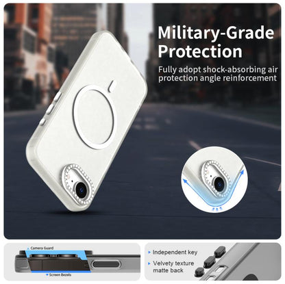 Candy Diamond Magsafe Frosted PC Hybrid TPU Phone Case, For iPhone 16e, For iPhone 16 Pro, For iPhone 15 Pro Max, For iPhone 15 Pro