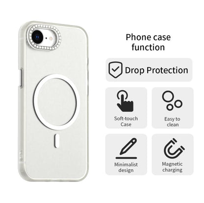Candy Diamond Magsafe Frosted PC Hybrid TPU Phone Case, For iPhone 16e, For iPhone 16 Pro, For iPhone 15 Pro Max, For iPhone 15 Pro