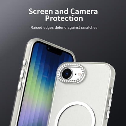 Candy Diamond Magsafe Frosted PC Hybrid TPU Phone Case, For iPhone 16e, For iPhone 16 Pro, For iPhone 15 Pro Max, For iPhone 15 Pro