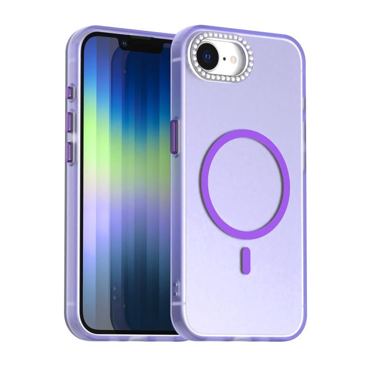 Candy Diamond Magsafe Frosted PC Hybrid TPU Phone Case, For iPhone 16e, For iPhone 16 Pro, For iPhone 15 Pro Max, For iPhone 15 Pro