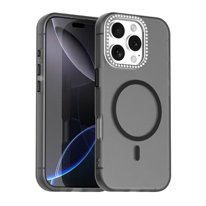 Candy Diamond Magsafe Frosted PC Hybrid TPU Phone Case, For iPhone 16e, For iPhone 16 Pro, For iPhone 15 Pro Max, For iPhone 15 Pro