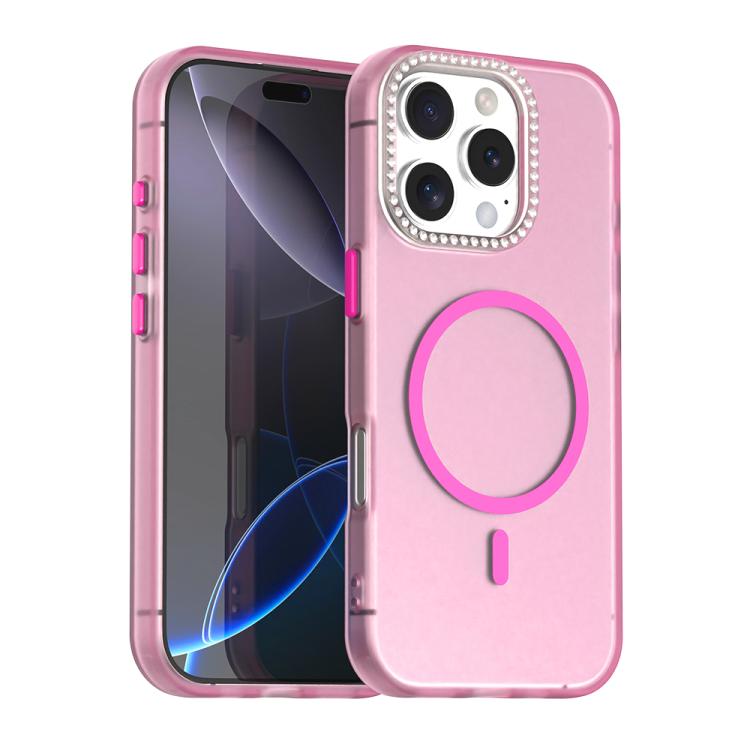 Candy Diamond Magsafe Frosted PC Hybrid TPU Phone Case, For iPhone 16e, For iPhone 16 Pro, For iPhone 15 Pro Max, For iPhone 15 Pro
