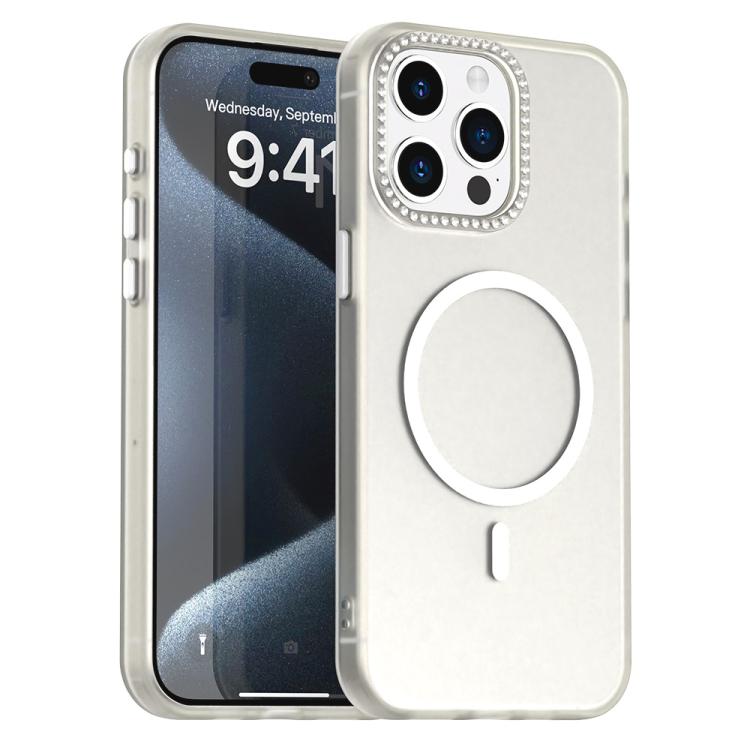 Candy Diamond Magsafe Frosted PC Hybrid TPU Phone Case, For iPhone 16e, For iPhone 16 Pro, For iPhone 15 Pro Max, For iPhone 15 Pro
