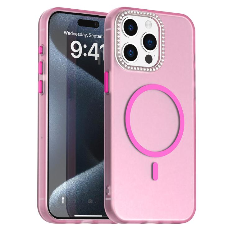 Candy Diamond Magsafe Frosted PC Hybrid TPU Phone Case, For iPhone 16e, For iPhone 16 Pro, For iPhone 15 Pro Max, For iPhone 15 Pro