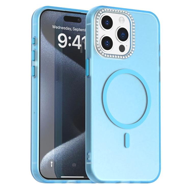 Candy Diamond Magsafe Frosted PC Hybrid TPU Phone Case, For iPhone 16e, For iPhone 16 Pro, For iPhone 15 Pro Max, For iPhone 15 Pro
