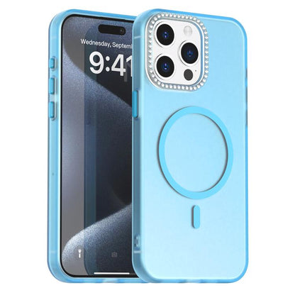 Candy Diamond Magsafe Frosted PC Hybrid TPU Phone Case, For iPhone 16e, For iPhone 16 Pro, For iPhone 15 Pro Max, For iPhone 15 Pro
