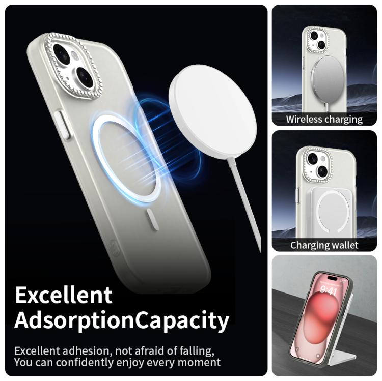 Candy Diamond Magsafe Frosted PC Hybrid TPU Phone Case, For iPhone 15 Plus, For iPhone 15, For iPhone 14 Pro Max, For iPhone 13 Pro