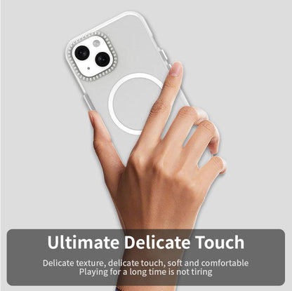 Candy Diamond Magsafe Frosted PC Hybrid TPU Phone Case, For iPhone 15 Plus, For iPhone 15, For iPhone 14 Pro Max, For iPhone 13 Pro