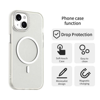 Candy Diamond Magsafe Frosted PC Hybrid TPU Phone Case, For iPhone 15 Plus, For iPhone 15, For iPhone 14 Pro Max, For iPhone 13 Pro
