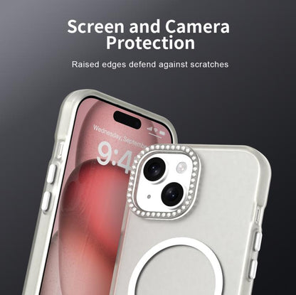 Candy Diamond Magsafe Frosted PC Hybrid TPU Phone Case, For iPhone 15 Plus, For iPhone 15, For iPhone 14 Pro Max, For iPhone 13 Pro