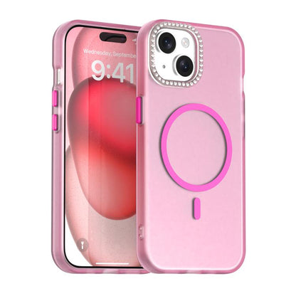 Candy Diamond Magsafe Frosted PC Hybrid TPU Phone Case, For iPhone 15 Plus, For iPhone 15, For iPhone 14 Pro Max, For iPhone 13 Pro