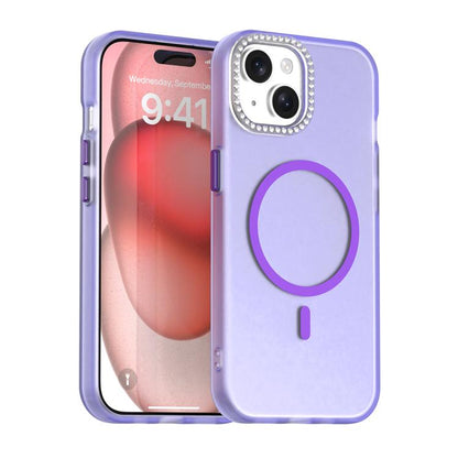 Candy Diamond Magsafe Frosted PC Hybrid TPU Phone Case, For iPhone 15 Plus, For iPhone 15, For iPhone 14 Pro Max, For iPhone 13 Pro